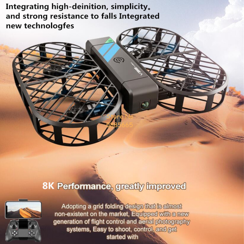 Drone Rc Helicopter With Camera - 8K HD カメラ 360 ° 保護オプティカルフローローカリゼーション
