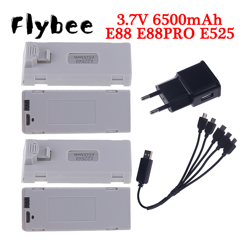 Drone Rcs - Rcクワッドコプターバッテリー,e88バッテリー,オリジナル,3.7v,6500mah,e88,e88pro,e525,e99,p1,k3,p10,a13,s98用lioバッテリー
