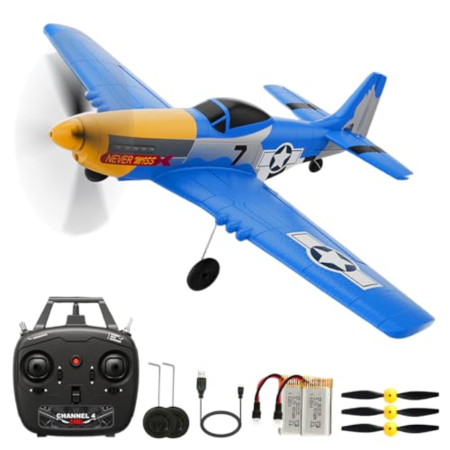 Drone Top Rc - P51D RC飛行機 4CH 2.4GHz RTF ラジコン飛行機