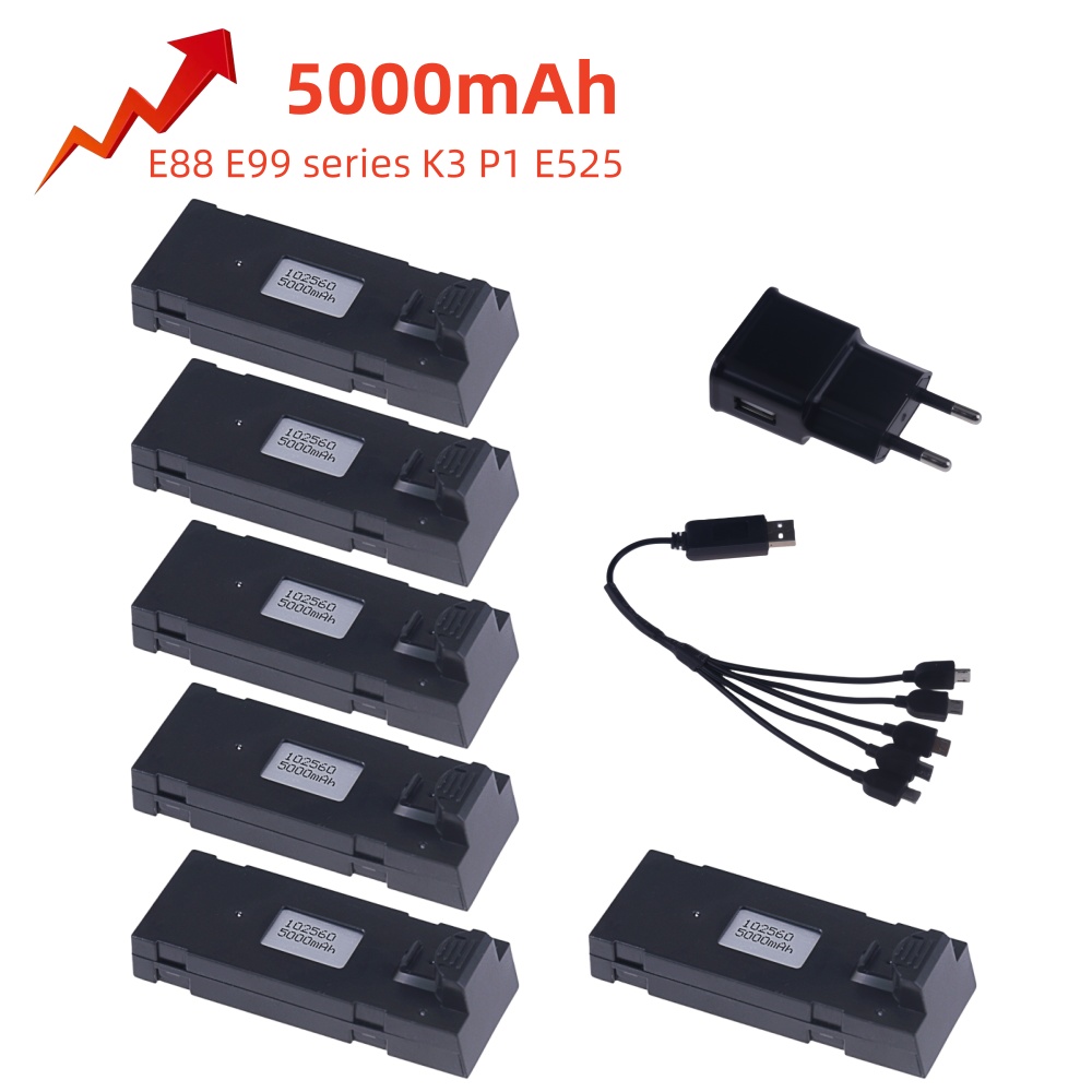 Drone Rc E99 K3 - 3.7V 5000Mah RC ドローンバッテリーアクセサリー E88 E88PRO