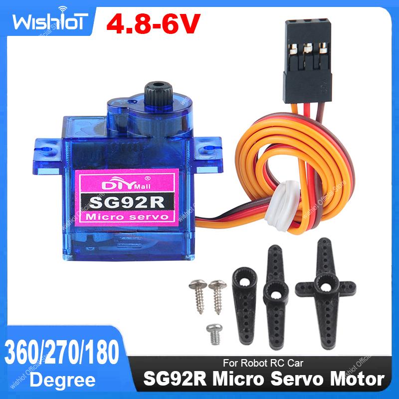 Drone Rcs - SG92R マイクロサーボモーター 4.8-6V 360/270/180 度連続回転制御可能な角度ロボット RC