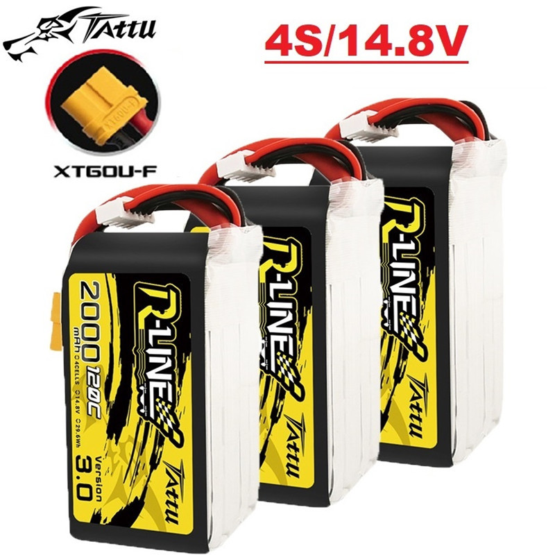 Drone Zll Rc - Tattu-rcヘリコプター、クワッドコプター、fpvレーシングドローン部品、ホット、R-LINE 3.0、120c、2000mah、14.8v、xt60、4sバッテリー用のクリップバッテリー