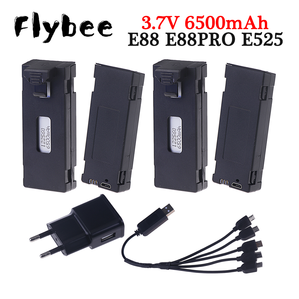 Drone Rc E99 K3 - RCドローン用充電式バッテリー充電器、クワッドコプター部品、3.7v、6500mah、e88、e88pro、e99、e99pro、p1、k3、p10、a13、e525