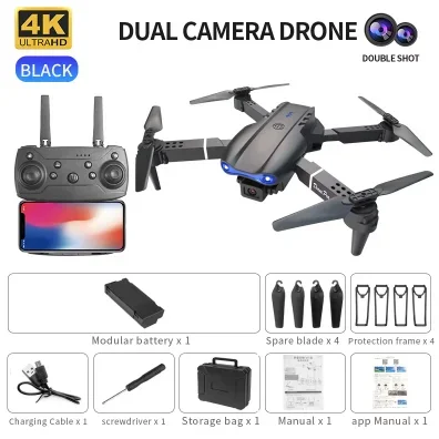 E99 K3 Pro 4Kドローン 折りたたみ式 デュアルカ - Drone Rc E99 K3 のレビューと価格