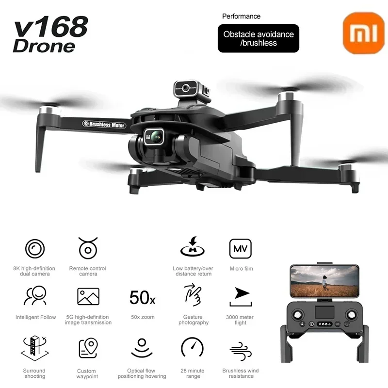 オリジナルV168 GPSドローン プロフェッショナル 8K - Drone Top Rc のレビューと価格