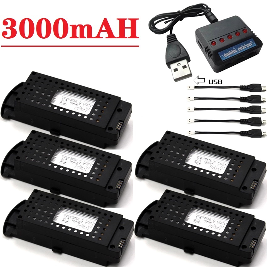 Q6 ドローンバッテリー 3.7V 3000mAh G6 S - Drone Zll Rc のレビューと価格