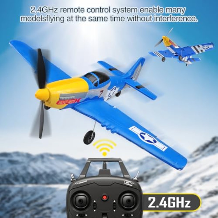 P51D RC飛行機 4CH 2.4GHz RTF ラジコン - Drone Top Rc のレビューと価格