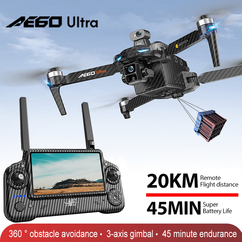 AE60 GPSドローン プロフェッショナル 8Kカメラ 3 - Drone Rc With Screen のレビューと価格