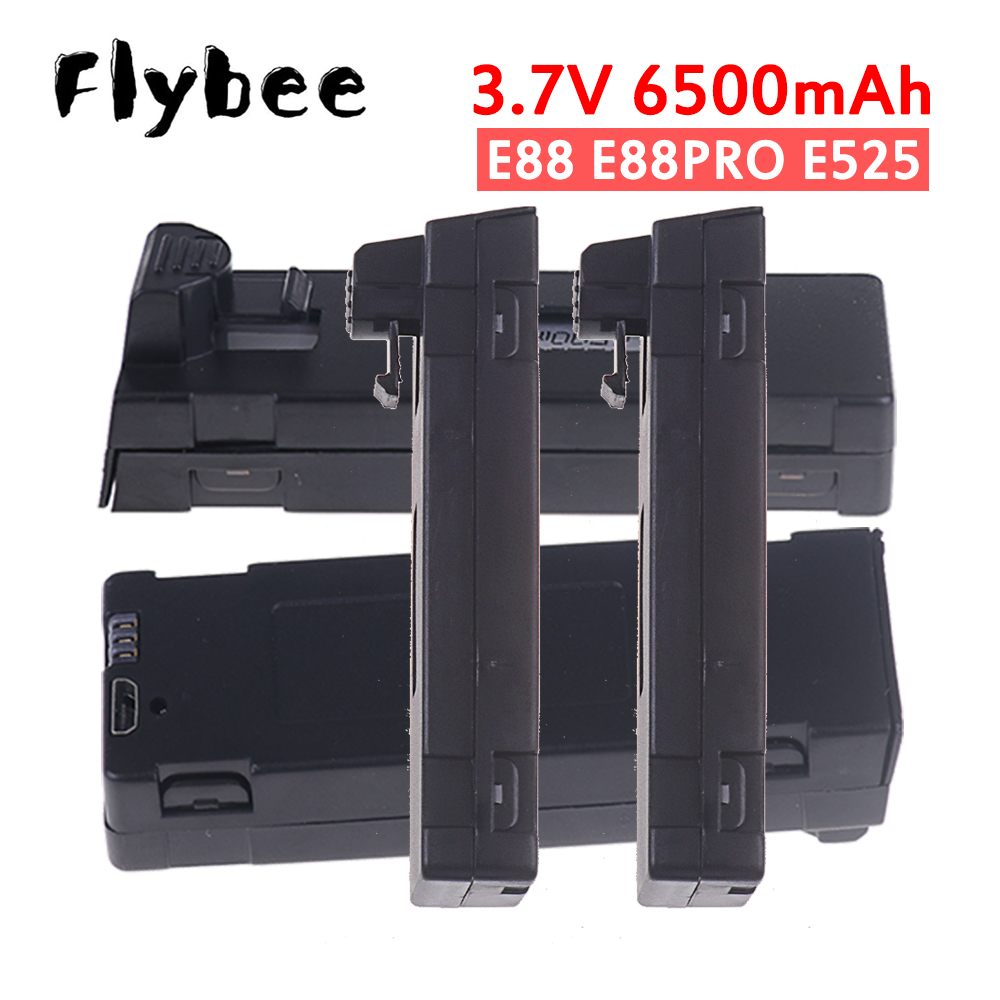 充電式3.7V 6500mAh E88PROバッテリーと充電 - Drone Rc E99 K3 のレビューと価格